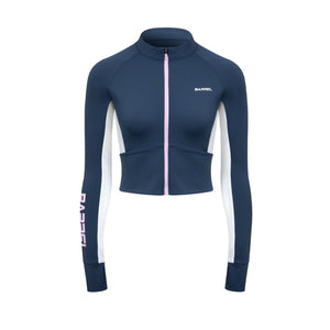 Barrel Women Motion Crop Zip - Up Rash Guard - NAVY - Barrel / Navy / XS - Rashguards | BARREL HK