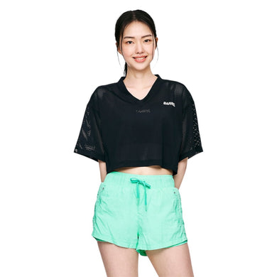 Barrel Women Motion Mesh Crop Cover Up-BLACK - Cover Up | BARREL HK
