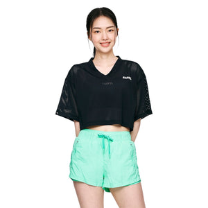 Barrel Women Motion Mesh Crop Cover Up-BLACK - Cover Up | BARREL HK