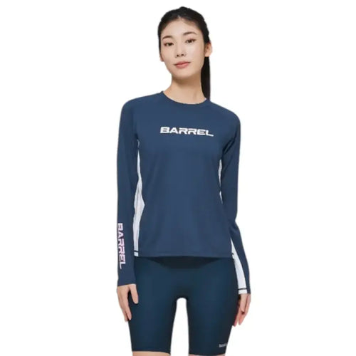Rashguards: Barrel Women Motion RelaxFit Rashguard-NAVY - 2023_1st, B3SWWRG002BLK080, B3SWWRG002BLK085, B3SWWRG002BLK090, B3SWWRG002BLK095