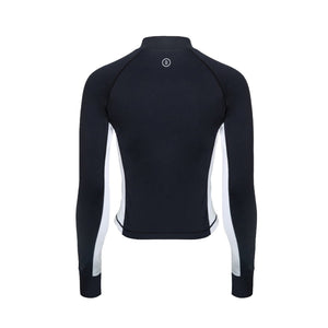 Barrel Women Nautical Crop ZipUp Rashguard-BLACK - Rashguards | BARREL HK