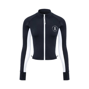 Barrel Women Nautical Crop ZipUp Rashguard-BLACK - Barrel / Black / S (085) - Rashguards | BARREL HK