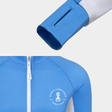 Load image into Gallery viewer, Barrel Women Nautical Crop ZipUp Rashguard-BLUE - Rashguards | BARREL HK