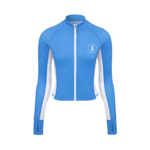 Load image into Gallery viewer, Barrel Women Nautical Crop ZipUp Rashguard-BLUE - Barrel / Blue / S (085) - Rashguards | BARREL HK