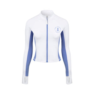 Barrel Women Nautical Crop ZipUp Rashguard-WHITE - Barrel / White / S (085) - Rashguards | BARREL HK