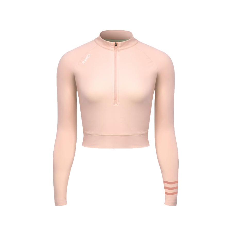 Barrel Women Resort Half Zip Crop Rashguard-PEACH – Barrel