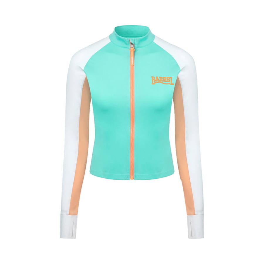 Barrel Women Romantic Crop Zip Up Rashguard-MINT – Barrel