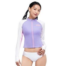 Load image into Gallery viewer, Barrel Women Romantic Crop Zip Up Rashguard-PURPLE - Rashguards | BARREL HK