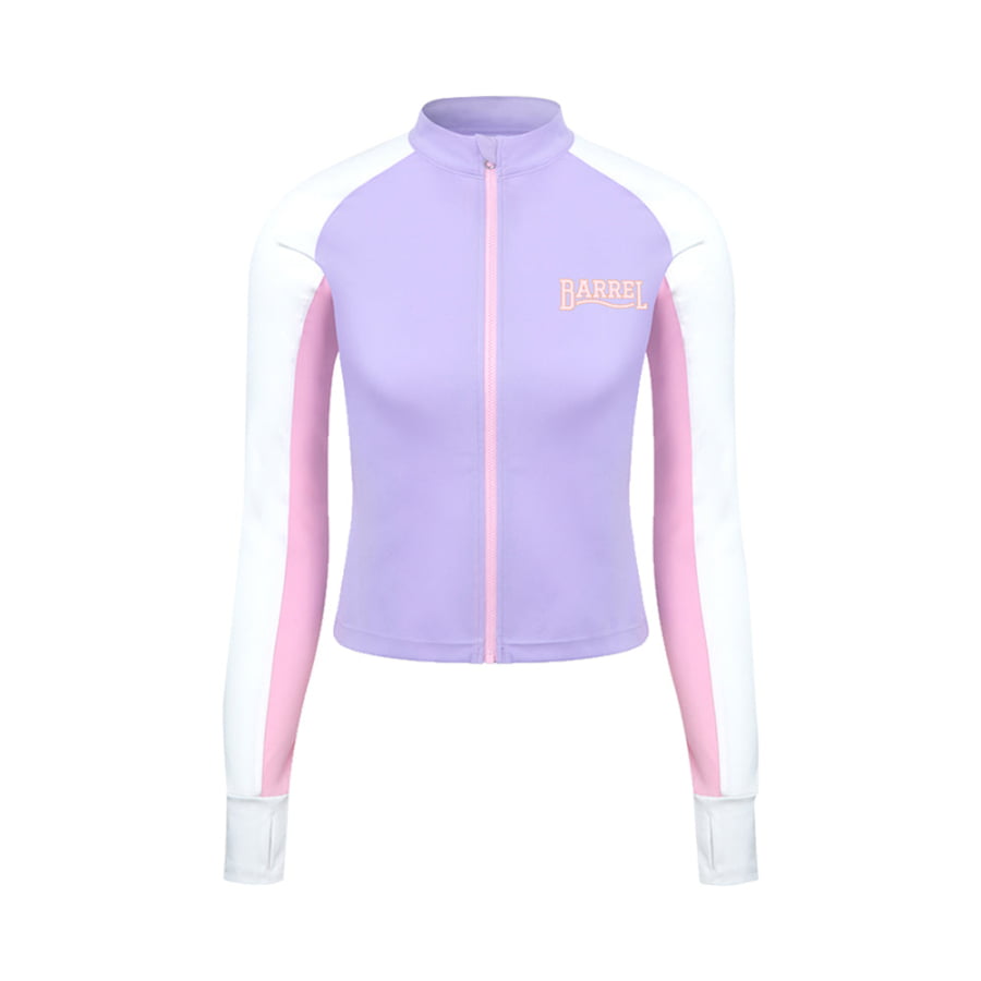 【BARREL】正規品★Women's Kelly Zip-Up Rash Guard／追跡付 Barrel Women Color Scheme Crop Zip Rashguard-LIME – Barrel