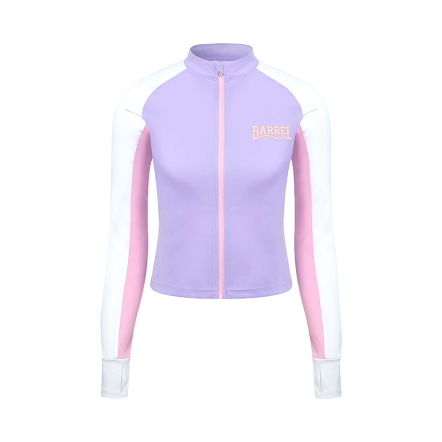 Barrel Women Romantic Crop Zip Up Rashguard-PURPLE - Barrel / Purple / S - Rashguards | BARREL HK