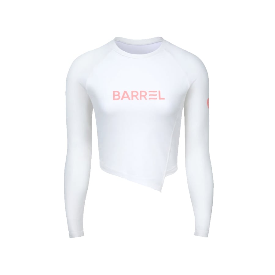 Barrel Women Sunset Crop Rashguard-WHITE - Barrel / White / S (85) - Rashguards | BARREL HK