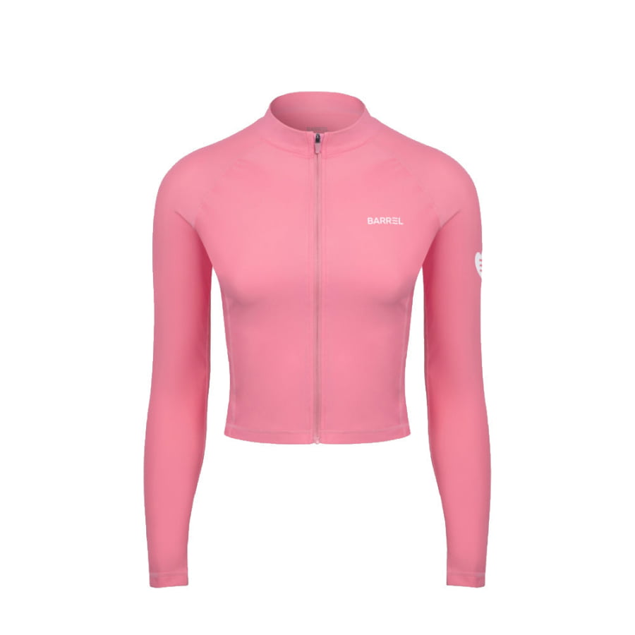 Barrel Women Sunset Crop Zip-Up Rashguard-PINK - Barrel / Pink / S (85) - Rashguards | BARREL HK