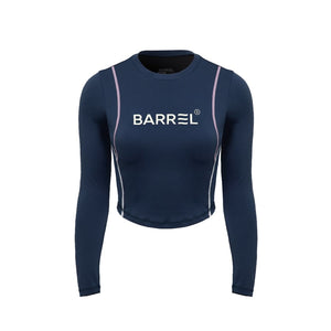 Barrel Women Vibe Crop Rashguard-MIDNIGHT BLUE - Barrel / Midnight Blue / S (85) - Rashguards | BARREL HK