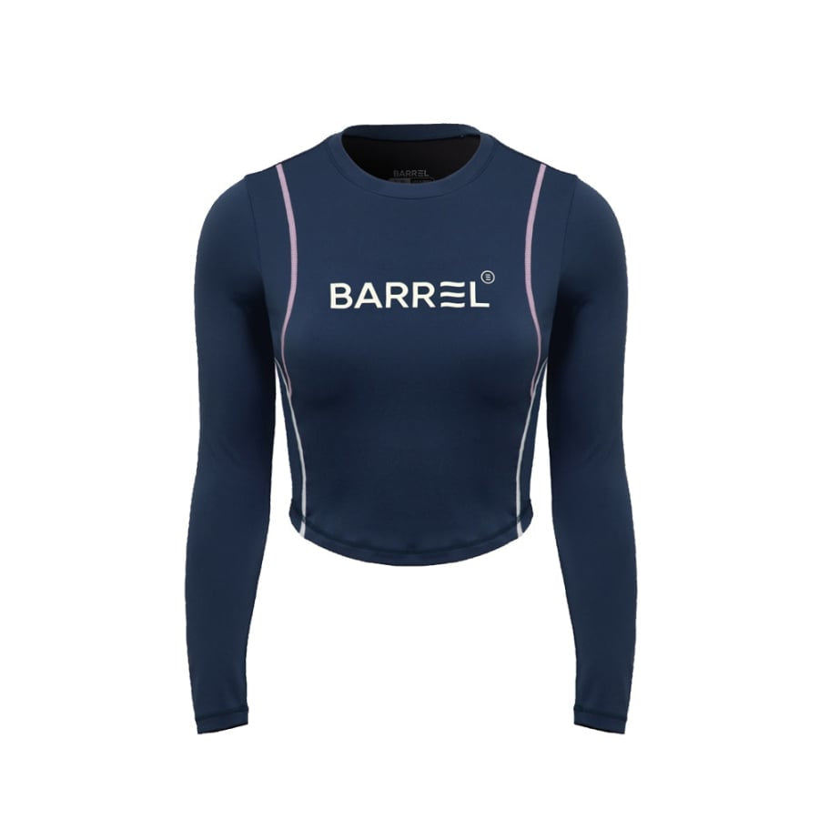 Barrel Women Vibe Crop Rashguard-MIDNIGHT BLUE - Barrel / Midnight Blue / S (85) - Rashguards | BARREL HK