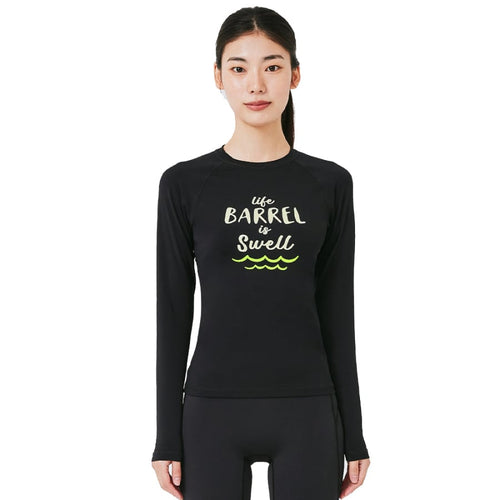Barrel Women Vibe Swell Rashguard-BLACK - Rashguards | BARREL HK