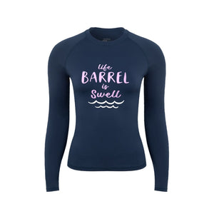 Barrel Women Vibe Swell Rashguard-BLUE - Barrel / Blue / S (85) - Rashguards | BARREL HK