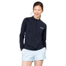Load image into Gallery viewer, Barrel Women Wave Relax ZipUp Rashguard-NAVY - Rashguards | BARREL HK