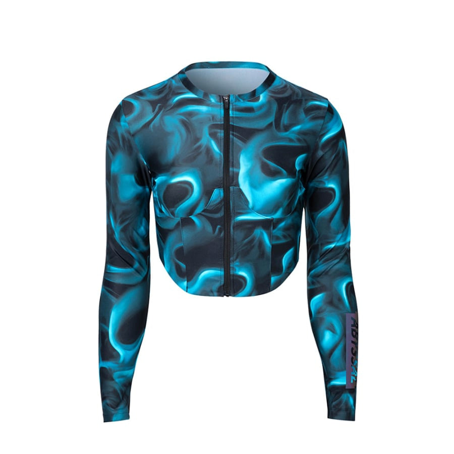 Barrel Womens Abyssal Crop ZipUp Rashguard-SMOKE – Barrel Hong Kong