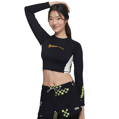 Barrel Womens Move Crop Rashguard-BLACK - Rashguards | BARREL HK