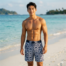 Load image into Gallery viewer, Barrel Men NYBG Botanical Water Shorts-NAVY