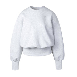 Barrel Fit Womens Crop Sweatshirts-MELANGE GREY - S / Melange Grey - Fitness Hoodies & Sweaters | BARREL HK