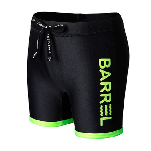 Barrel Kids Binding Shorts-BLACK/NEON YELLOW - S / Black/Neon Yellow - Swim Shorts