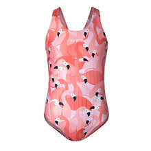 Load image into Gallery viewer, Barrel Kids Training All Pattern V-Back Swimsuit-PINK FLAMINGO - XS / Pink Flamingo - Swimsuits