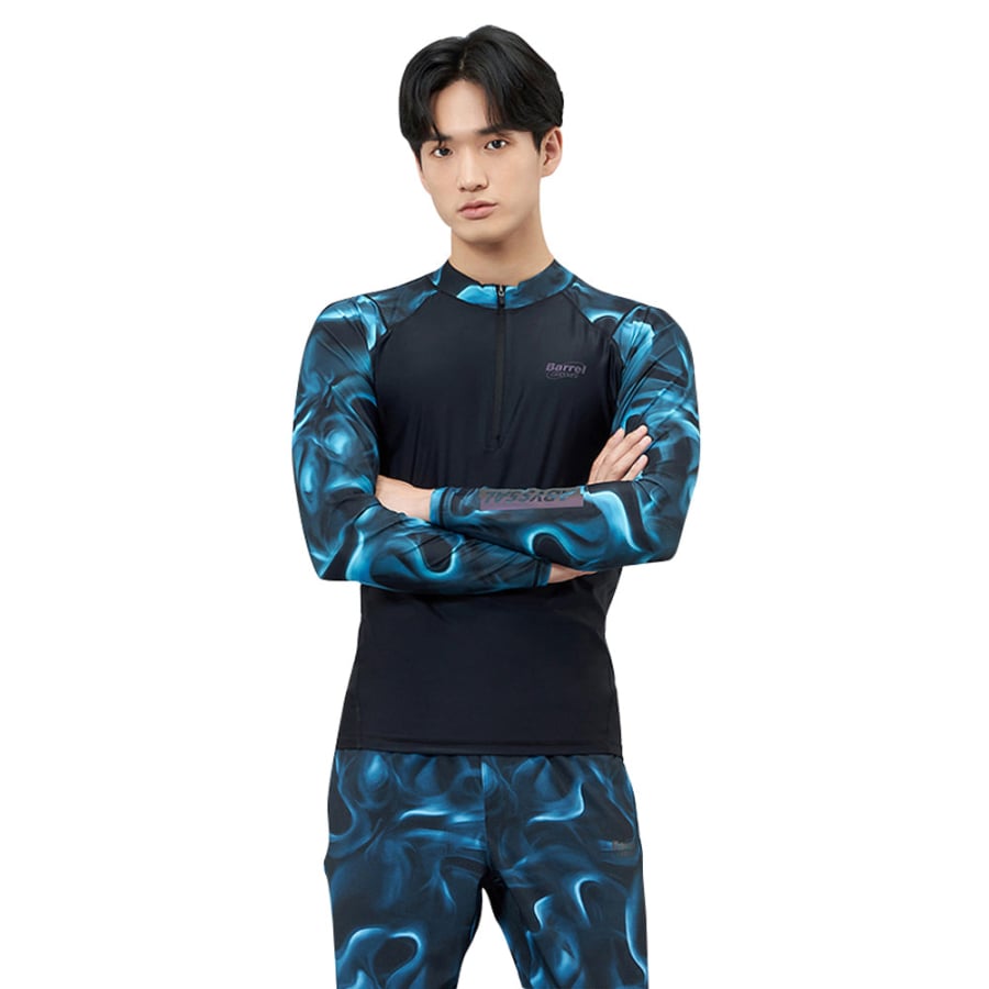 Barrel Mens Abyssal Half ZipUp Rashguard-SMOKE – Barrel Hong Kong