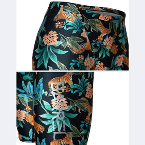 Barrel Mens Racing Fit Jammer Pattern Swimsuit-TIGER - Swimsuits