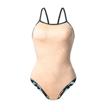 Load image into Gallery viewer, Barrel Womens Racing Fit Pattern V-Back Strap Swimsuit-MINT MIRROR - Swimsuits | BARREL HK
