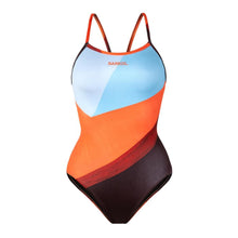 Load image into Gallery viewer, Barrel Womens Training T Pattern V Back Strap Swimsuit-ORANGE LEVEL - S / Orange Level - Swimsuits | BARREL HK